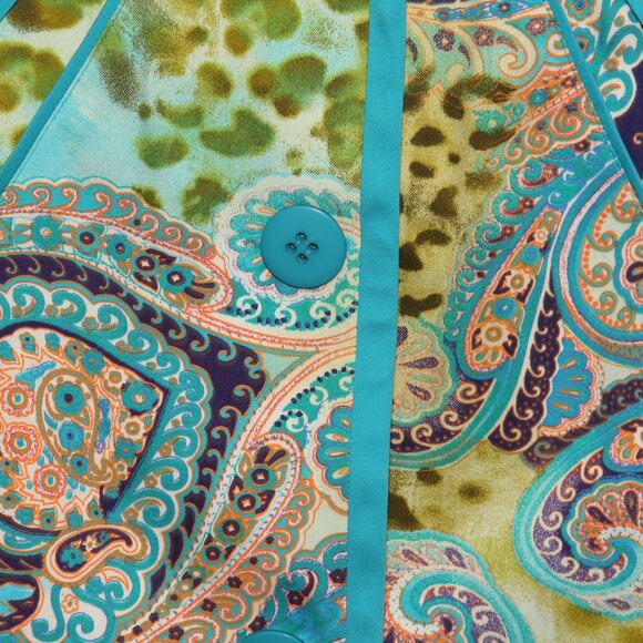 Vintage Harve Benard Paisley Print Short Blazer Jacket Size 16M - Picture 5 of 9